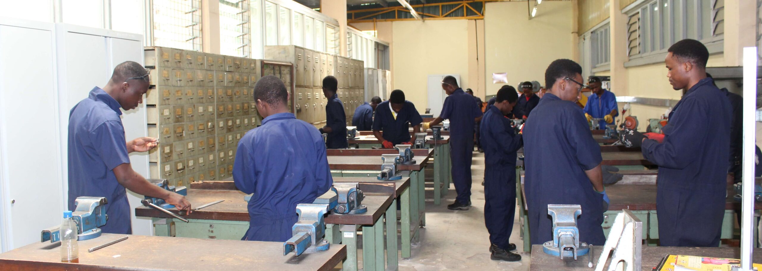 Students during a practical session at Arusha Technical College